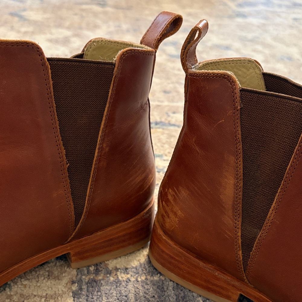 Nisolo Classic Cognac Brown Leather Chelsea Boots - Picture 5 of 8
